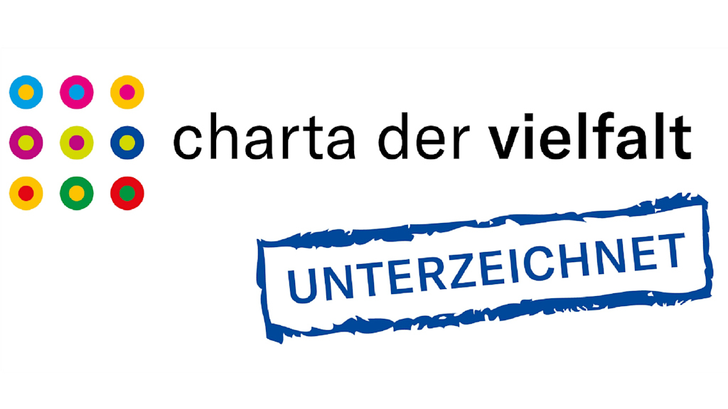 Logo: Charta der Vielfalt, unterzeichnet.