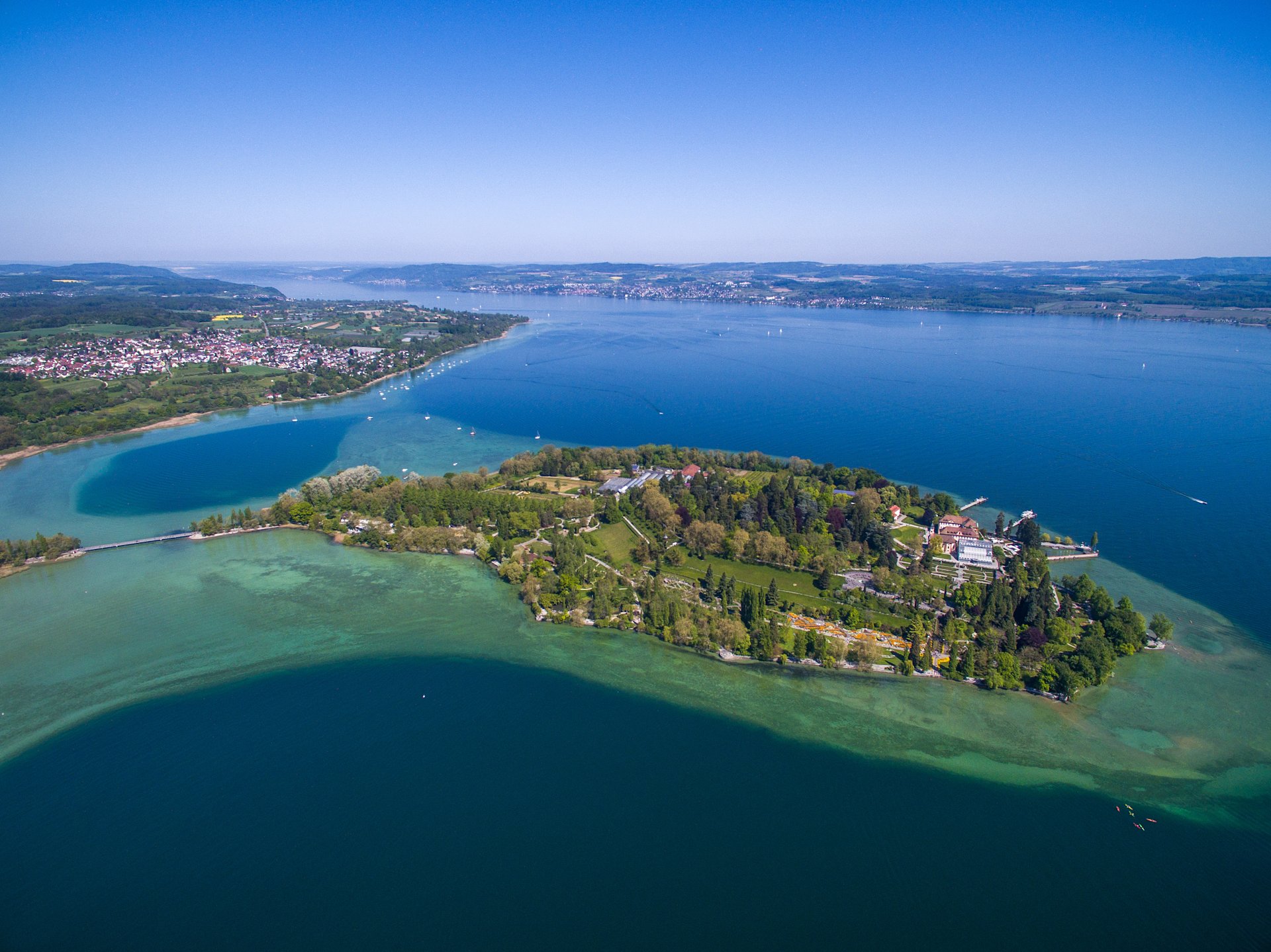 Luftbild Mainau Insel, Bodensee.