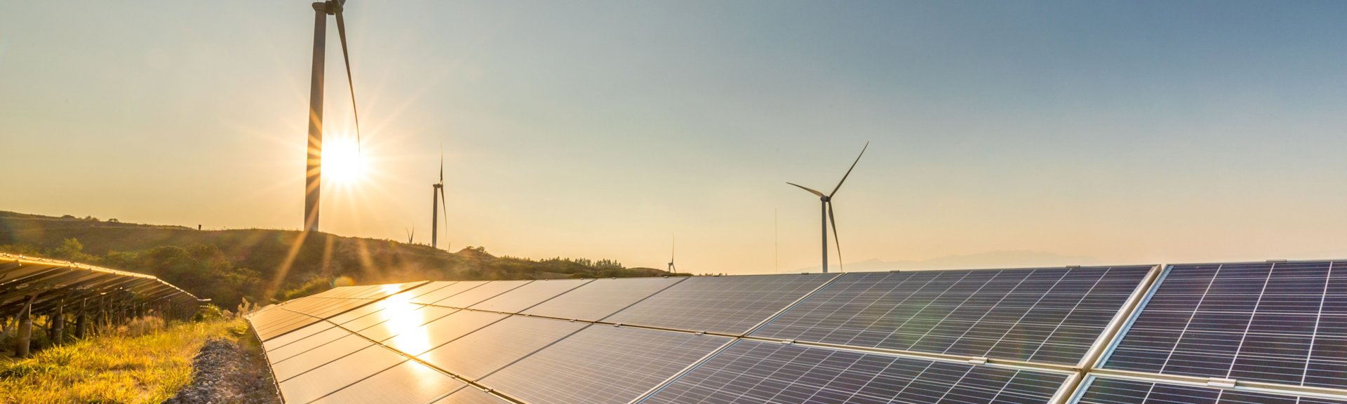 PV-Anlage im Sonnenschein.