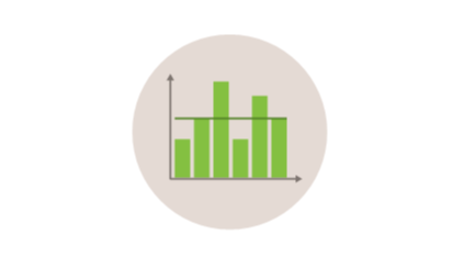 Icon eines Säulendiagramms.