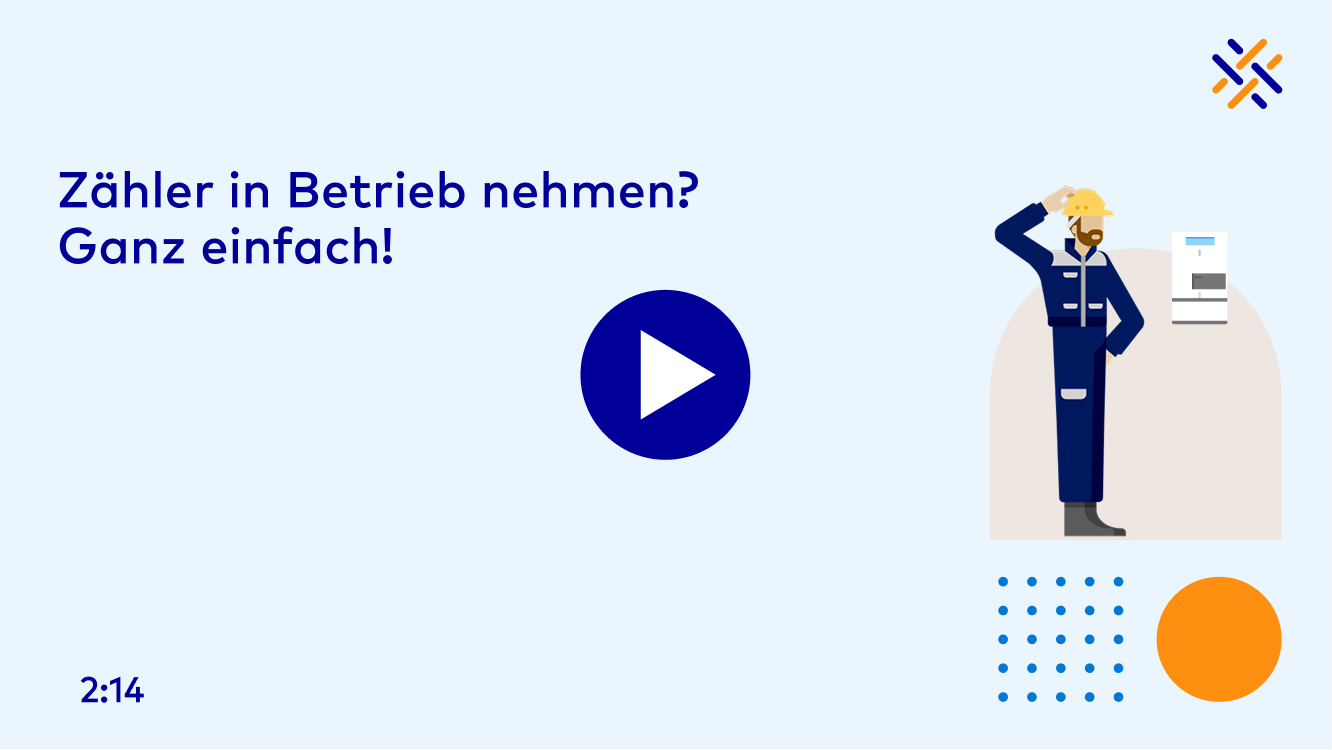 Thumbnail für Video: Bild von Zähler und Zeichen für Reparatur.