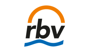 Logo in orange und blau und schwarz des rbv.