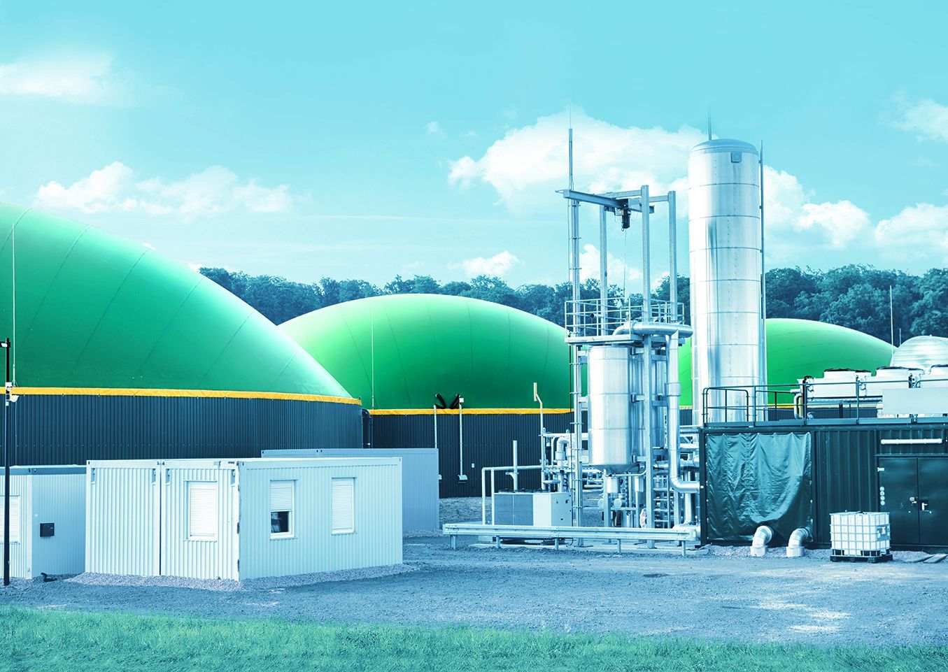 Biogasanlage zur Versorgung.